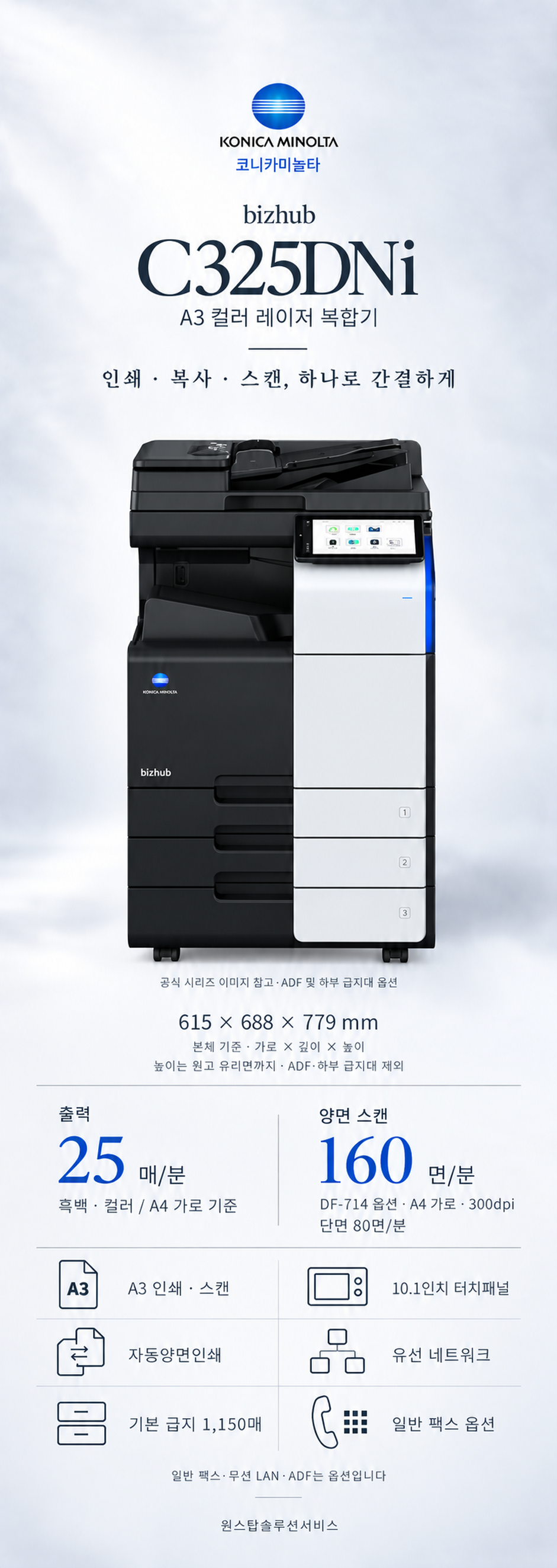 Konica Minolta C325 상세 안내